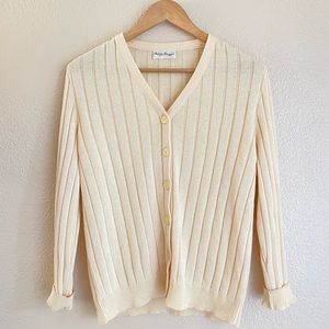 Philippe Marques yellow knit cardigan